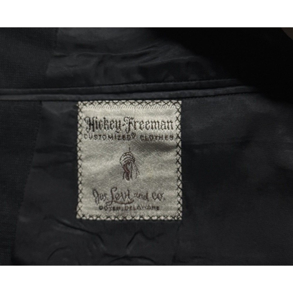 Vintage 80's Custom Hickey Freeman Union USA Made Black Glenn Plaid Suit Coat 42 - Picture 6 of 12